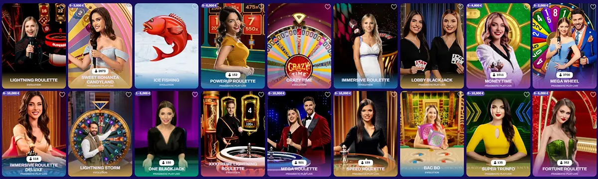 CandySpinz Casino Live-Casino