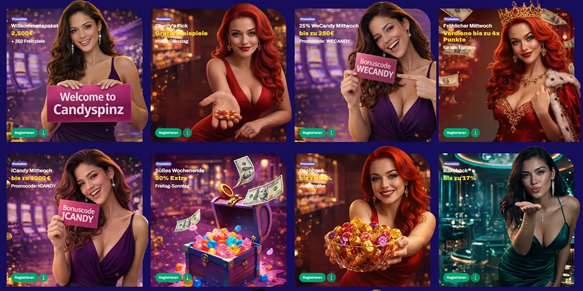 CandySpinz Casino Boni und Aktionen